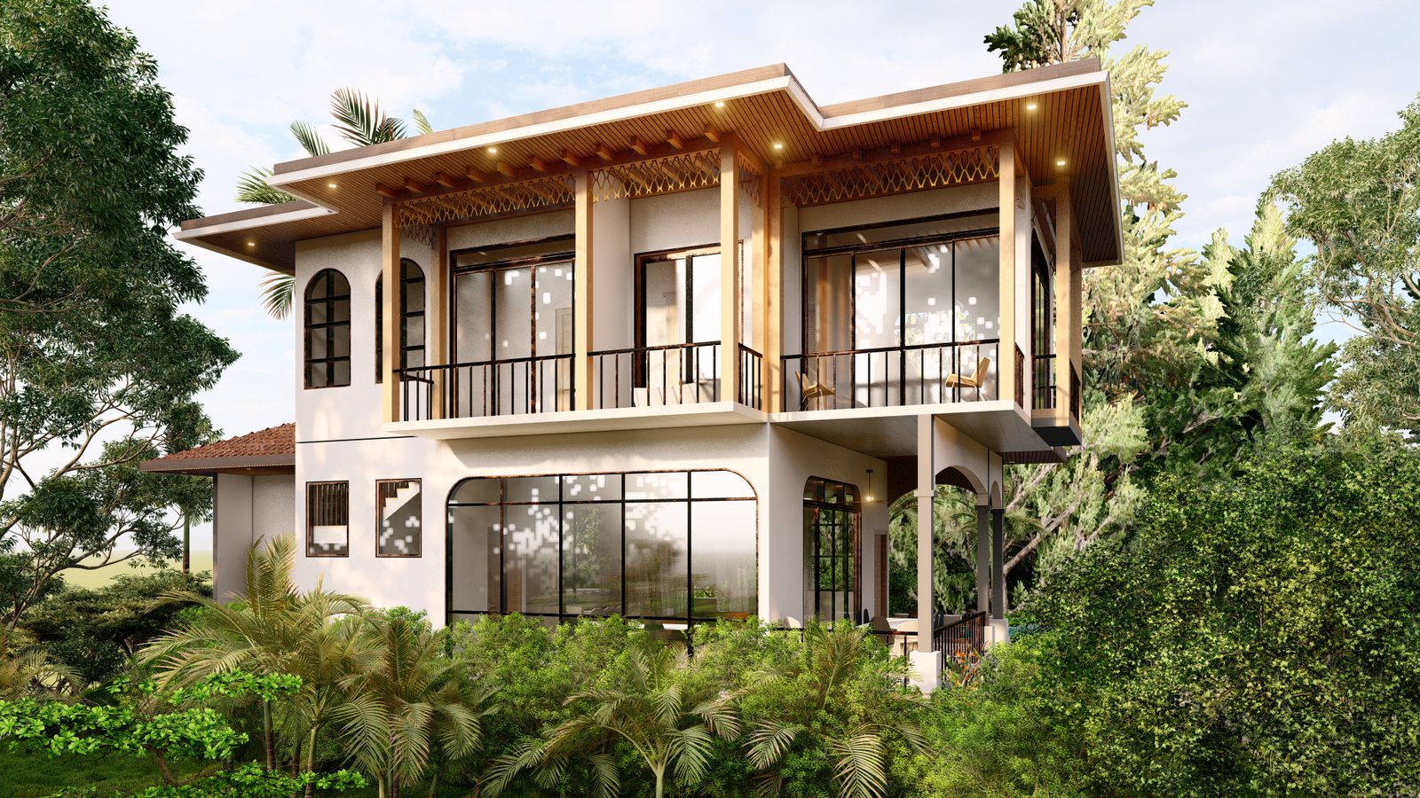 Architectural rendering of Casa Lote 33, a contemporary high-end home in Nosara