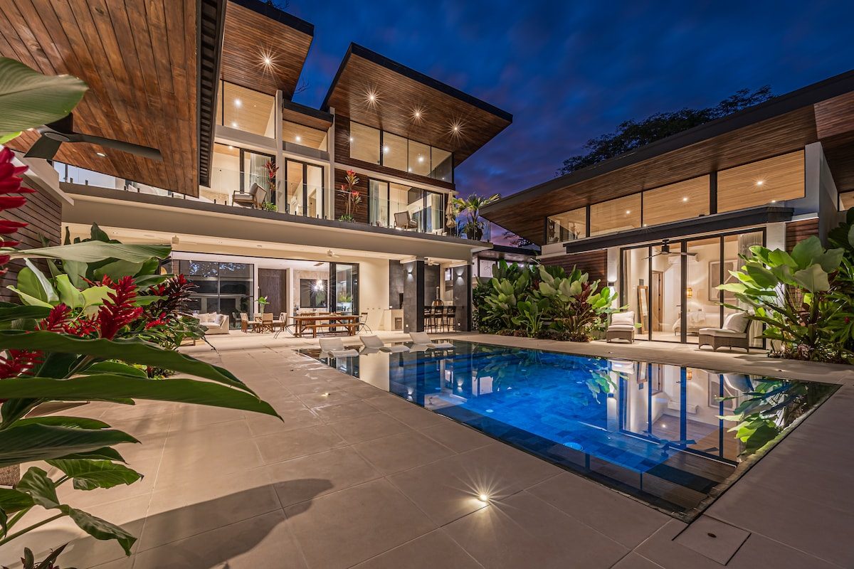 Photograph of Casa Teca, a contemporary tropical high-end home in Playa Pelada, Nosara