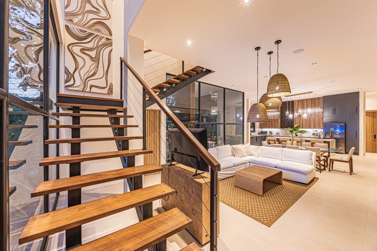 Photograph of Casa Teca, a contemporary tropical high-end home in Playa Pelada, Nosara