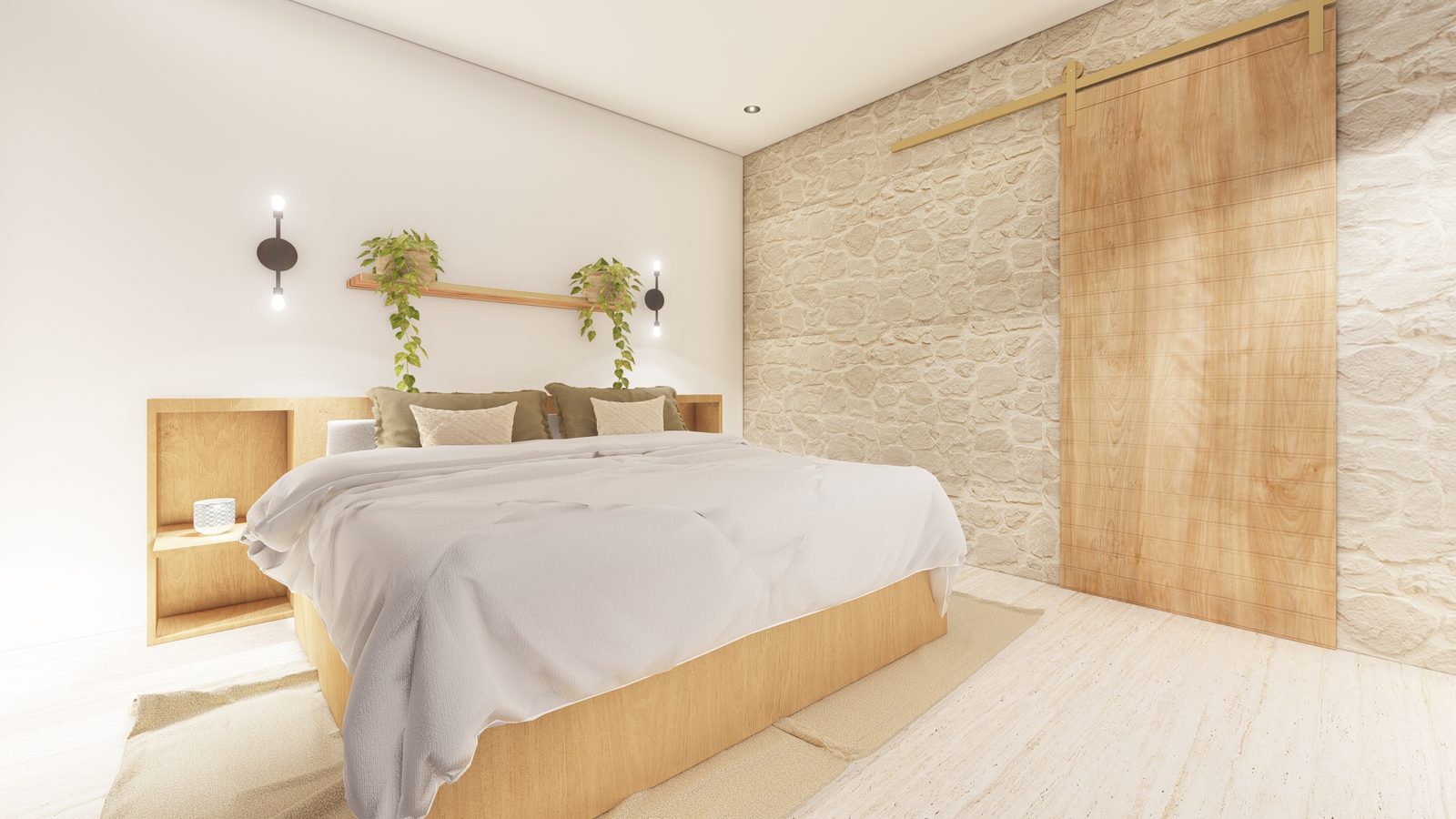 Architectural rendering of Casa Cascada, a organic modern tropical high-end home in Playa Pelada, Nosara