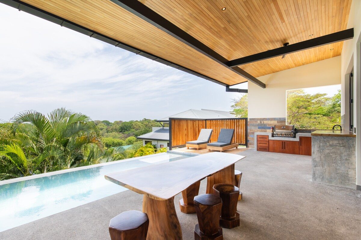 Photograph of Casa Celosía, a contemporary high-end home in Section K, Nosara