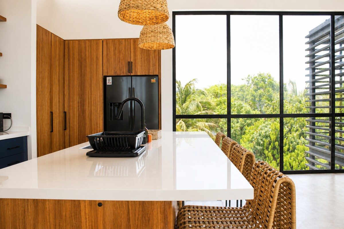 Photograph of Casa Celosía, a contemporary high-end home in Section K, Nosara
