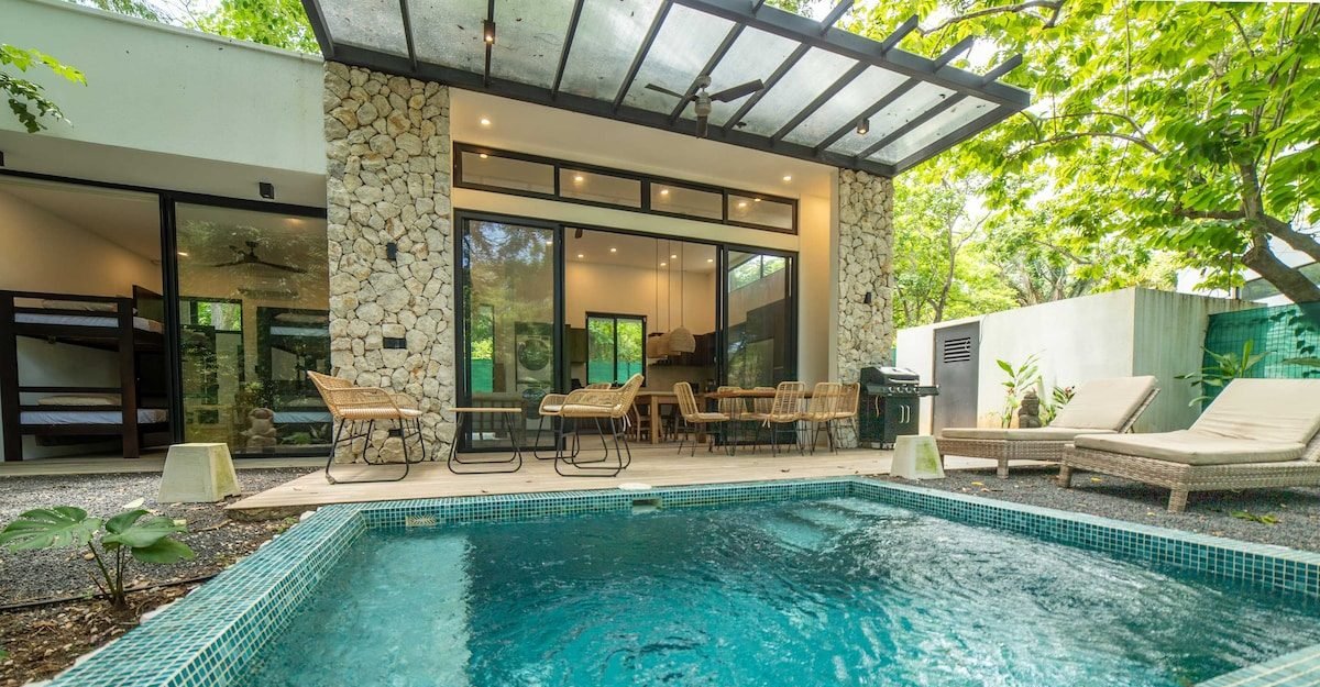 Photograph of Casas Piedra, a contemporary tropical high-end home in Playa Pelada, Nosara