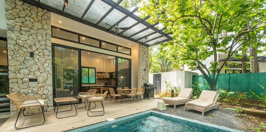 Photograph of Casas Piedra, a contemporary tropical high-end home in Playa Pelada, Nosara