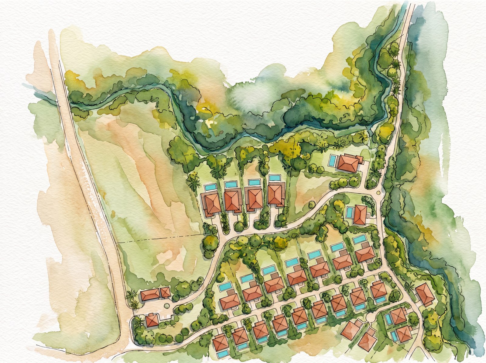 Coco Bay Estates Horizontal Condominium — master plan illustration of the 113-lot residential development, Playas del Coco
