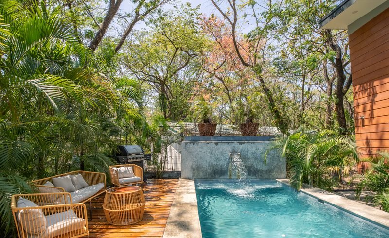 Photograph of Flora Apartments, a contemporary tropical condominium in Nosara Springs, Nosara