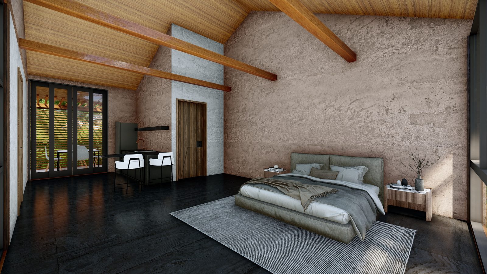Architectural rendering of Nosara Zen Center, a balinese-inspired tropical high-end home in Section K, Nosara