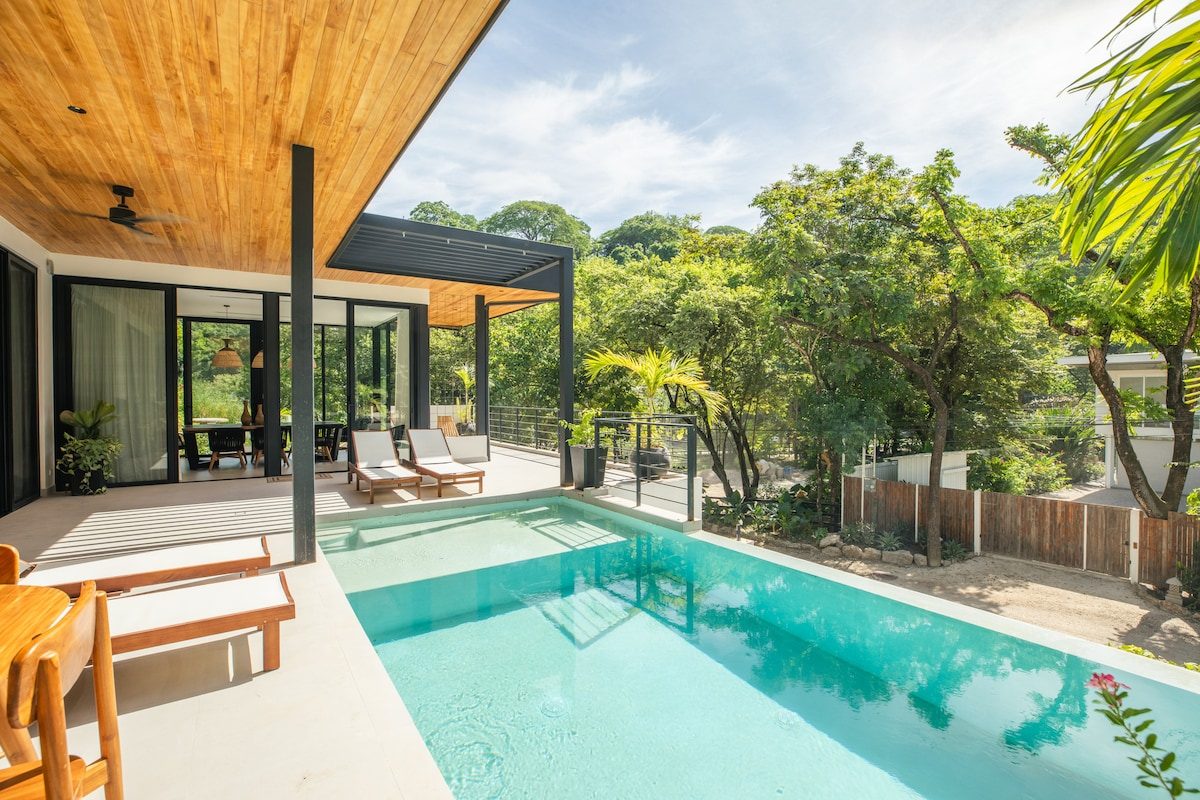 Photograph of Villa Mirador, a contemporary tropical (mod high-end home in Section K, Nosara