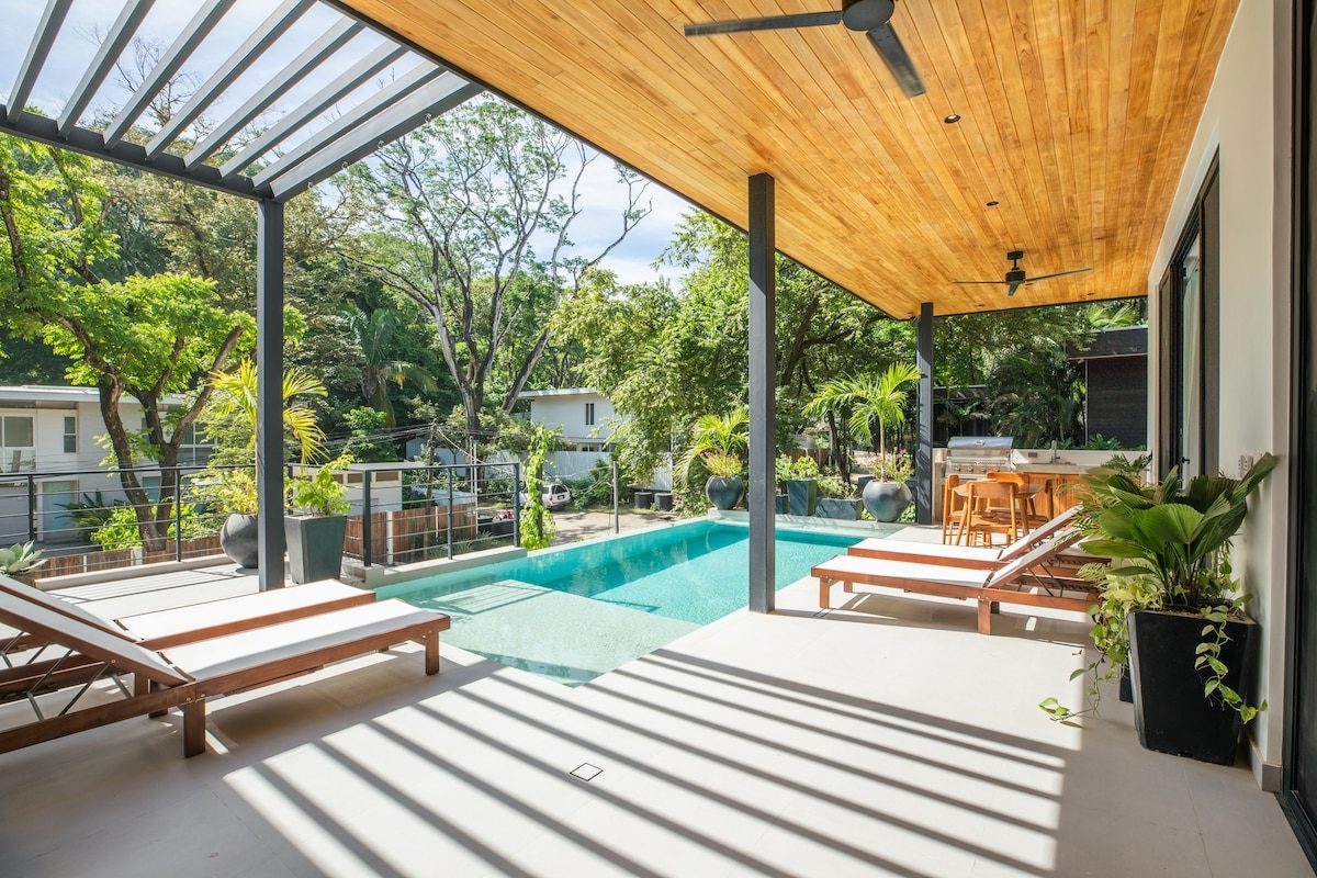 Photograph of Villa Mirador, a contemporary tropical (mod high-end home in Section K, Nosara