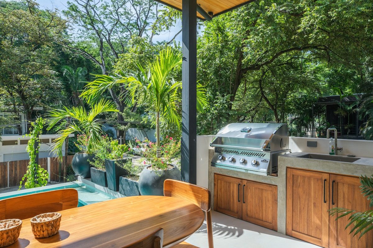 Photograph of Villa Mirador, a contemporary tropical (mod high-end home in Section K, Nosara